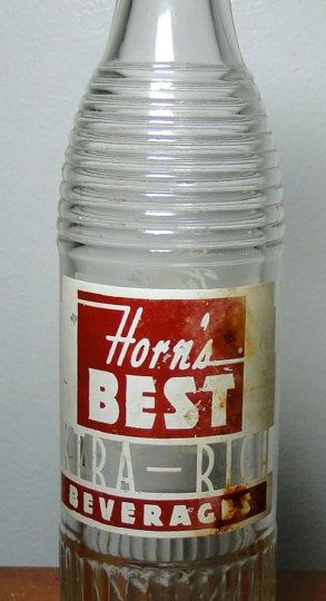 Horn's Best root beer bottle